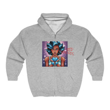 Load image into Gallery viewer, Blue Hearts and Red Diamonds™ Full Zip Hooded Sweatshirt