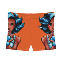 Load image into Gallery viewer, Blue Hearts and Red Diamonds Women's AOP Shorts with Artistic Design | Comfortable Summer Wear, Beach Attire, Festival Outfit, Gift for Her, Sportswear