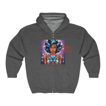 Load image into Gallery viewer, Blue Hearts and Red Diamonds™ Full Zip Hooded Sweatshirt