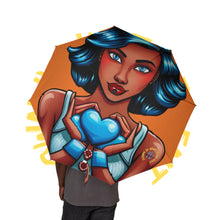 Afbeelding in Gallery-weergave laden, Pop Art Pin-Up Foldable Umbrella — Semi‑Automatic Compact Rain Parasol
