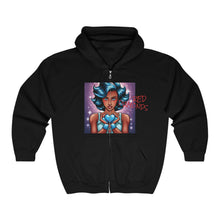 Load image into Gallery viewer, Blue Hearts and Red Diamonds™ Full Zip Hooded Sweatshirt
