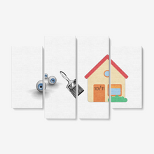 Afbeelding in Gallery-weergave laden, 4 Piece Canvas Wall Art for Living Room - Framed Ready to Hang 4x12"x32