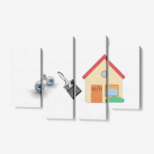 Afbeelding in Gallery-weergave laden, 4 Piece Canvas Wall Art for Living Room - Framed Ready to Hang 4x12"x32