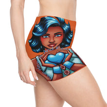 Load image into Gallery viewer, Blue Hearts and Red Diamonds Women&#39;s AOP Shorts with Artistic Design | Comfortable Summer Wear, Beach Attire, Festival Outfit, Gift for Her, Sportswear
