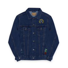 Load image into Gallery viewer, Embroidered Unisex Denim Jacket - Trendy Casual Outerwear, Perfect for Fall, Customizable Gifts, Street Style, Fashion Statement
