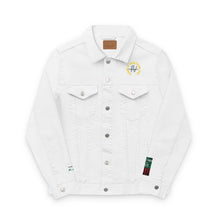 Load image into Gallery viewer, Embroidered Unisex Denim Jacket - Trendy Casual Outerwear, Perfect for Fall, Customizable Gifts, Street Style, Fashion Statement
