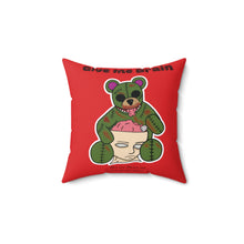 Load image into Gallery viewer, Give me Brain Square Pillow
